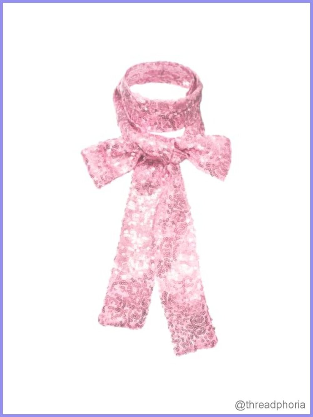 Sequin Skinny Scarf for Women Lightweight Neck Scarf Party Glitter